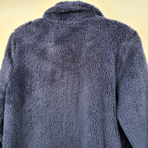 Soft Surroundings Navy Blue Cozy Jacket with Golden Zipper - Picture 4 of 7